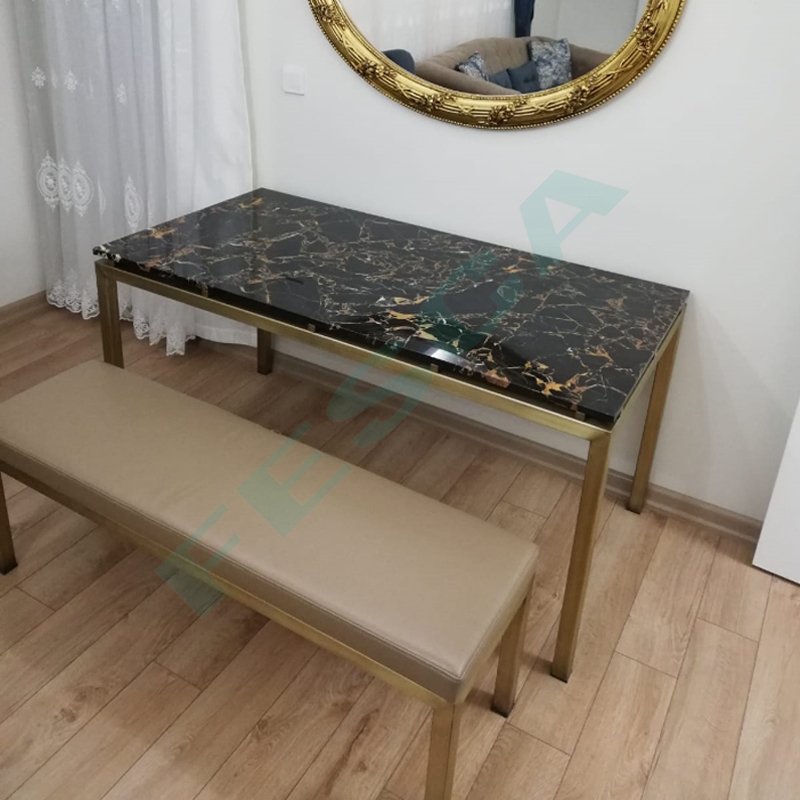 Portoro Gold Marble Dining Table 60
